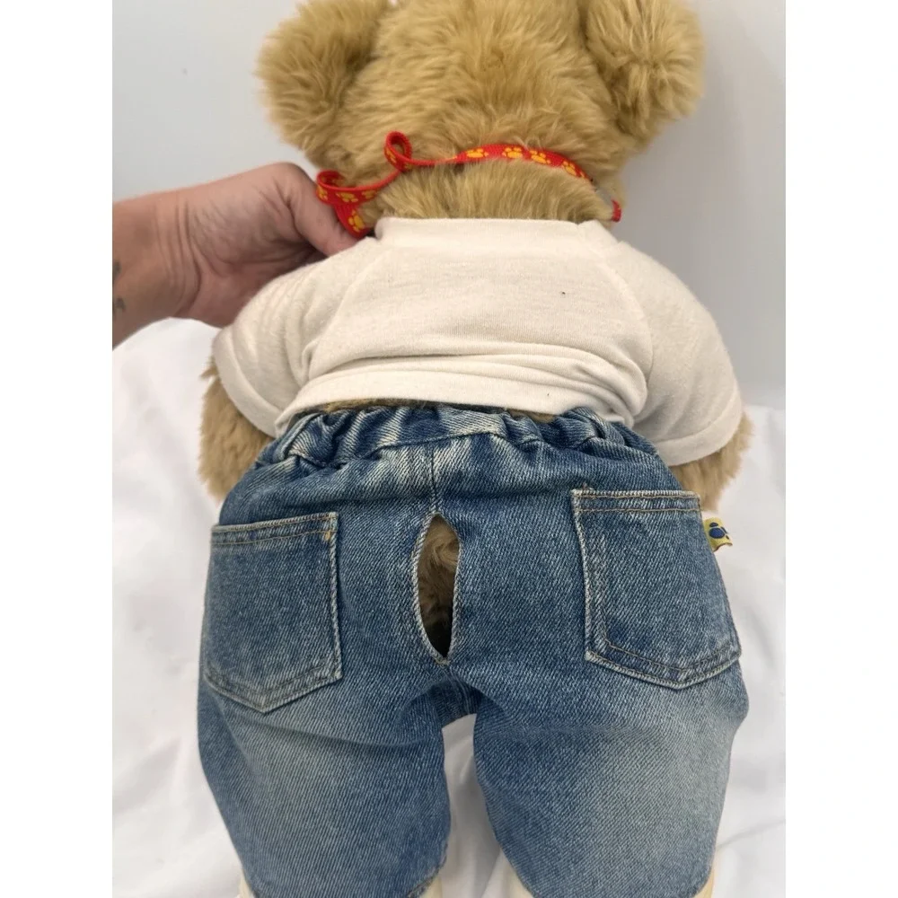 Build-A-Bear Workshop Jeans and T-Shirt Bear w/ Glasses Memphis Tigers